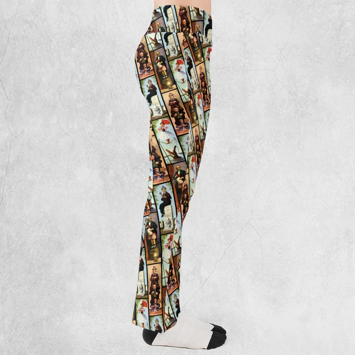 Haunted Mansion Vintage Stretch Pattern Flare Leggings