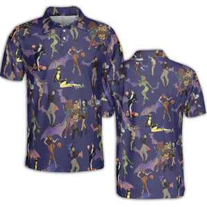 Horror Pin Up Girls AOP Men/Women Polo Shirt