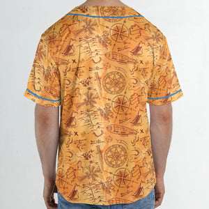 Vintage Adventure Map Indiana Jones Unisex Baseball Jersey