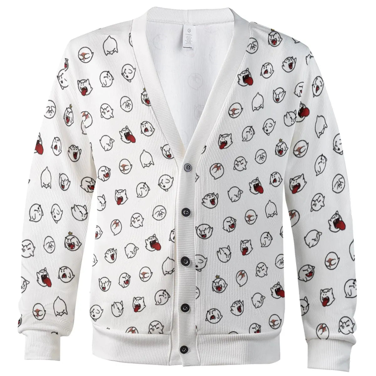 Super Mario Boo Pattern Cardigan