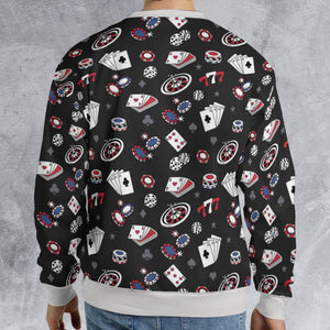 Vintage Poker Texas Hold’em All-over Print Sweatshirt