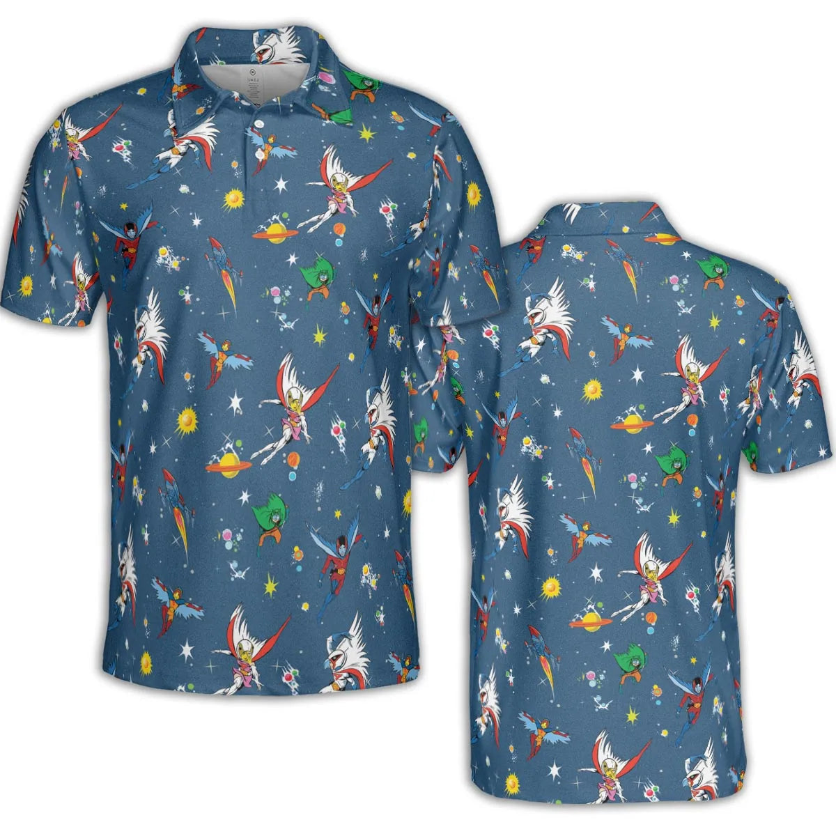 Battle of the Planets AOP Men/Women Polo Shirt