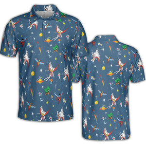 Battle of the Planets AOP Men/Women Polo Shirt