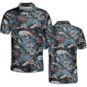 Ultimate Space Fleet AOP Men/Women Polo Shirt