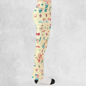 Ren and Stimpy Pattern Flare Leggings