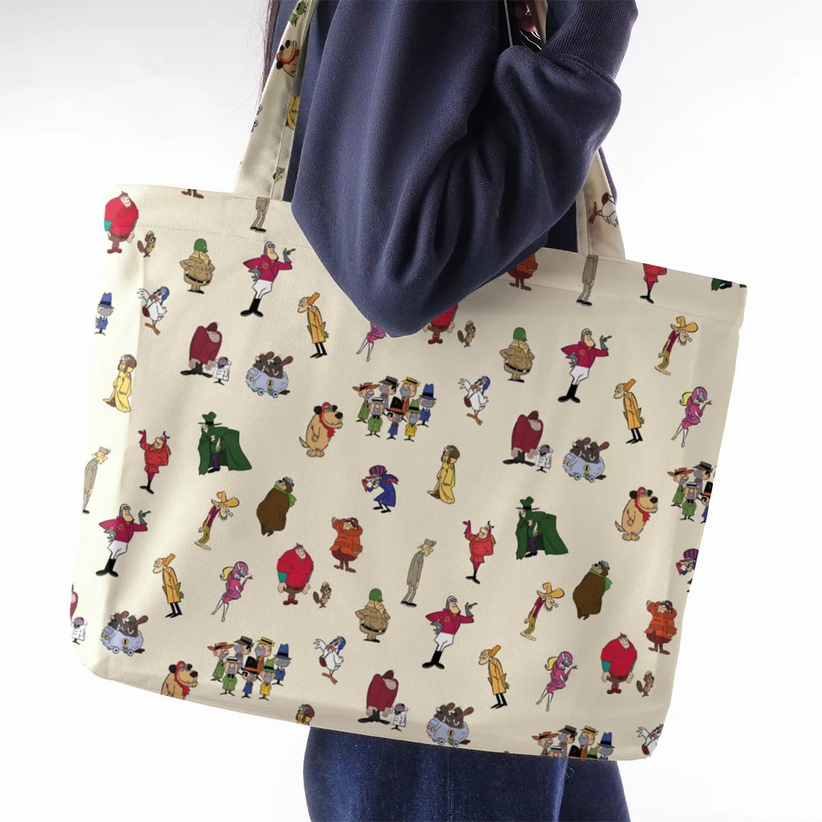 Wacky Races Characters Large Tote Bag