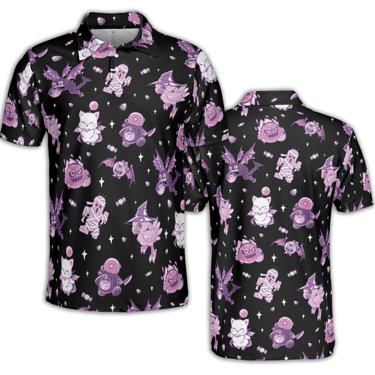 Halloween Final Fantasy Cuties AOP Men/Women Polo Shirt