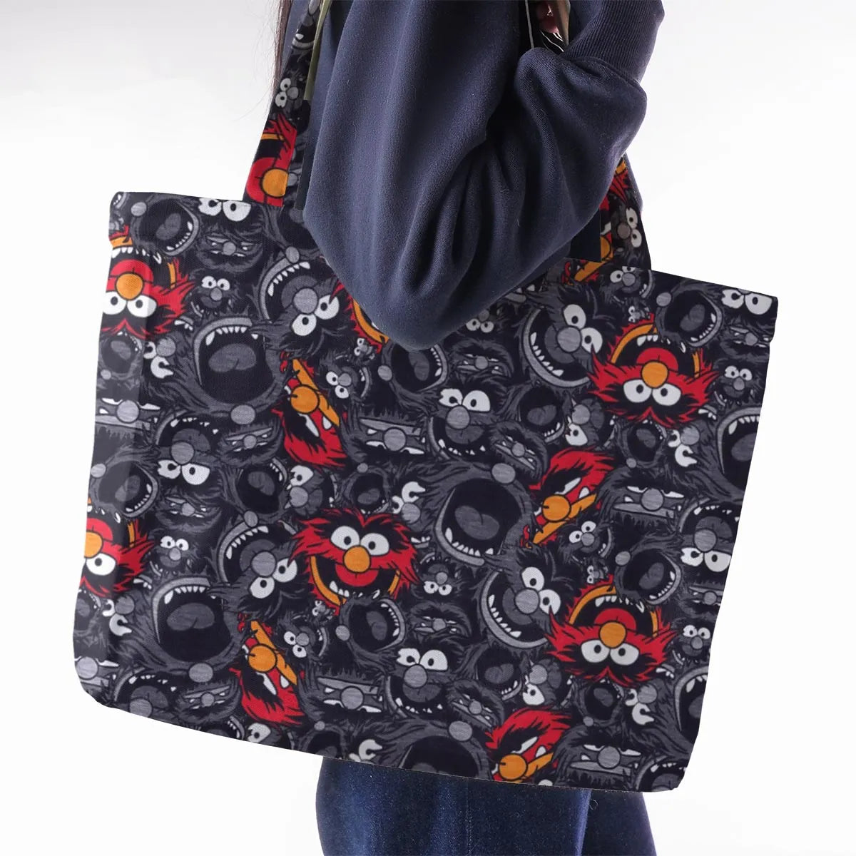 Animal The Muppets Pattern Large Tote Bag