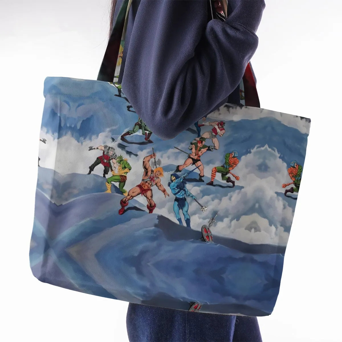 MOTU Castle Grayskull Battle Large Tote Bag