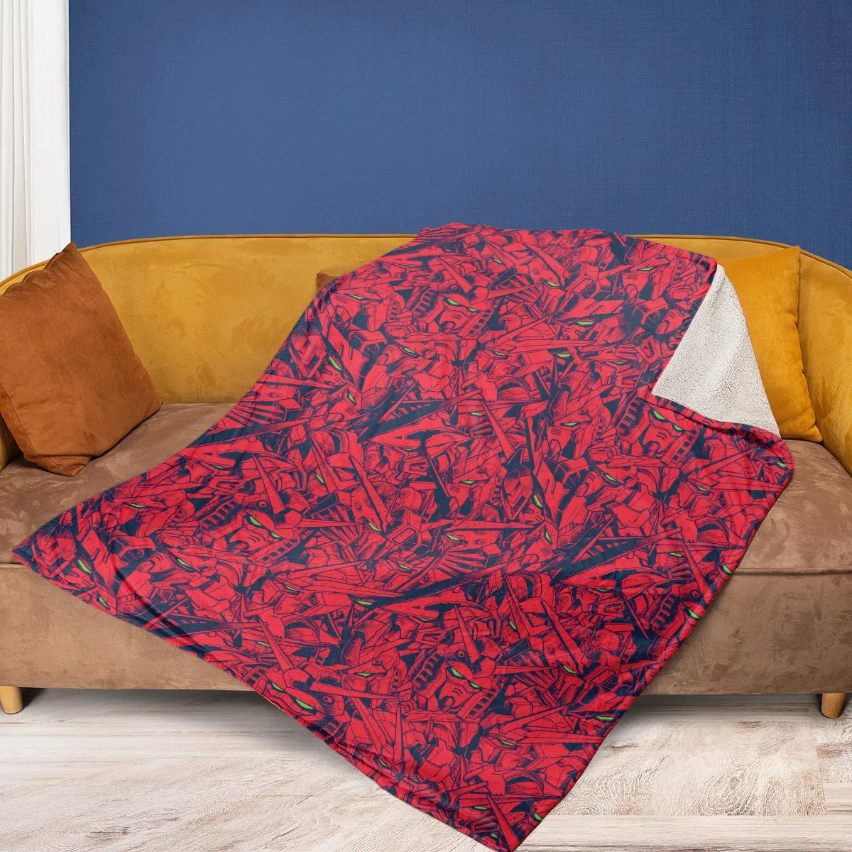 Gundam Camo Magenta Gundam Fleece Blanket
