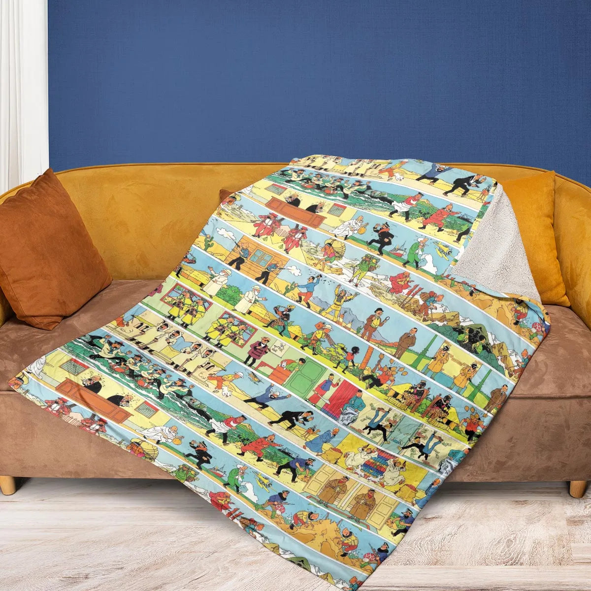 The Story Of Tintin Fleece Blanket