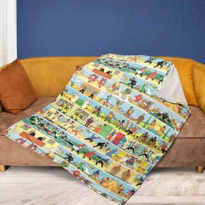 The Story Of Tintin Fleece Blanket