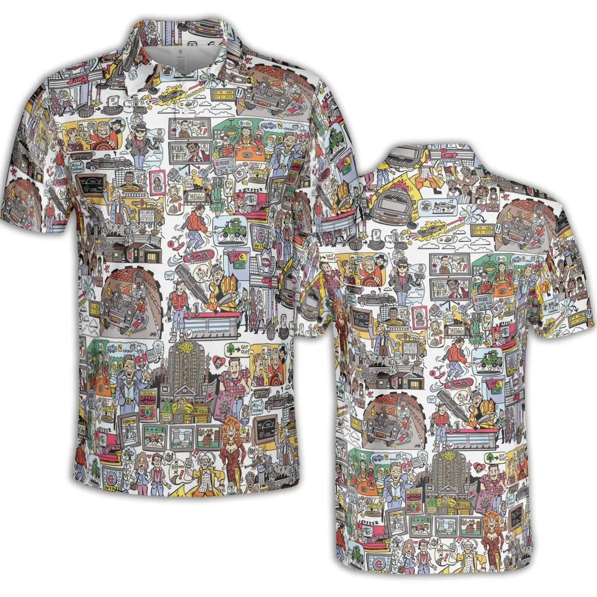 Back To Style Back To The Future AOP Men/Women Polo Shirt
