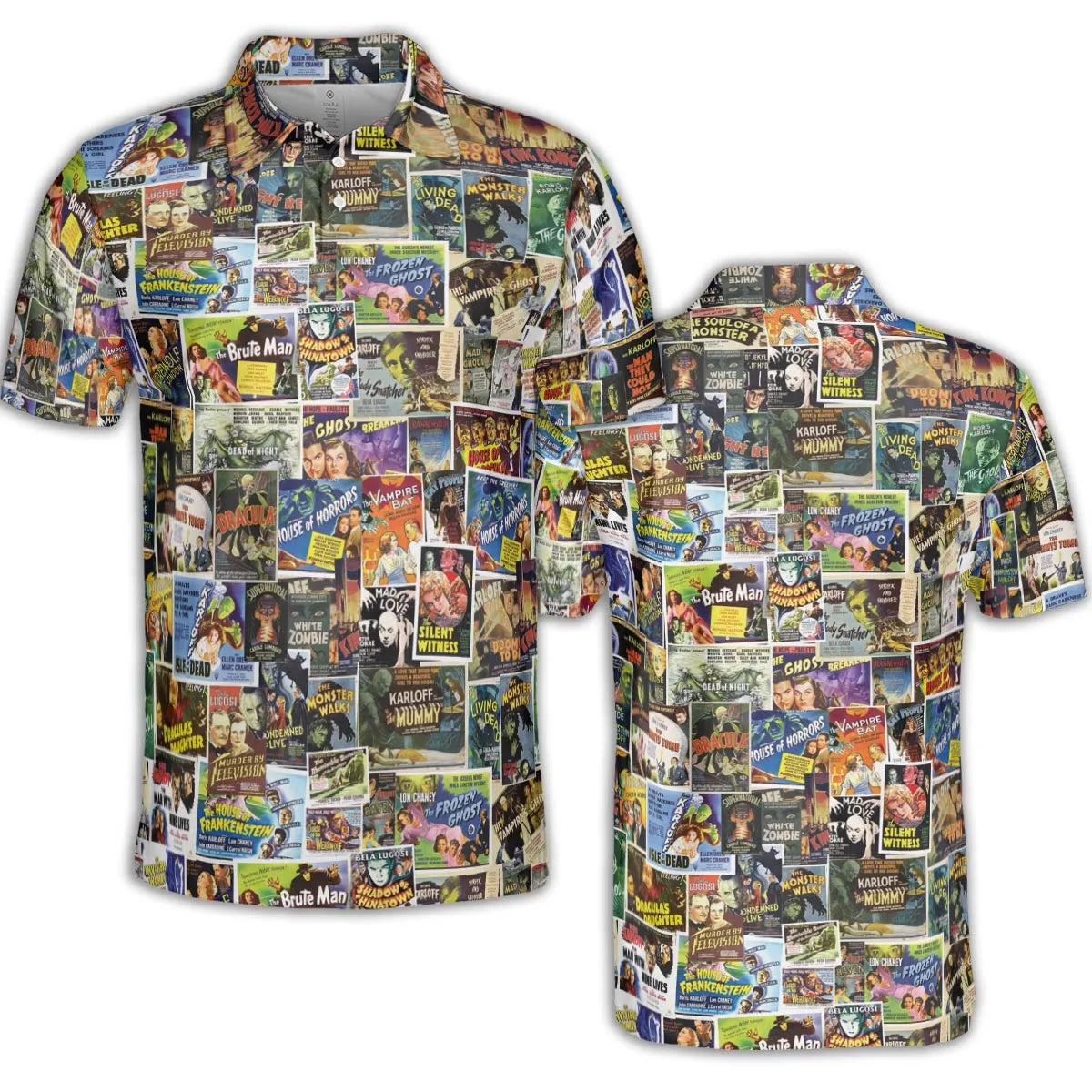 Vintage Horror Movies AOP Men/Women Polo Shirt