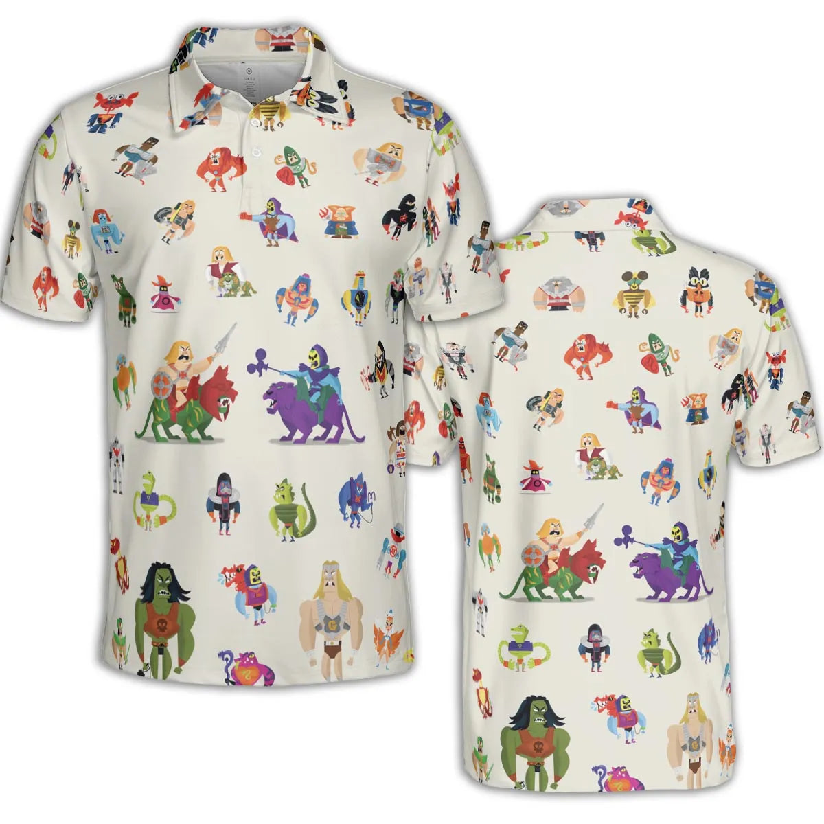 He-Man & Masters Of The Universe Characters Pattern AOP Men/Women Polo Shirt