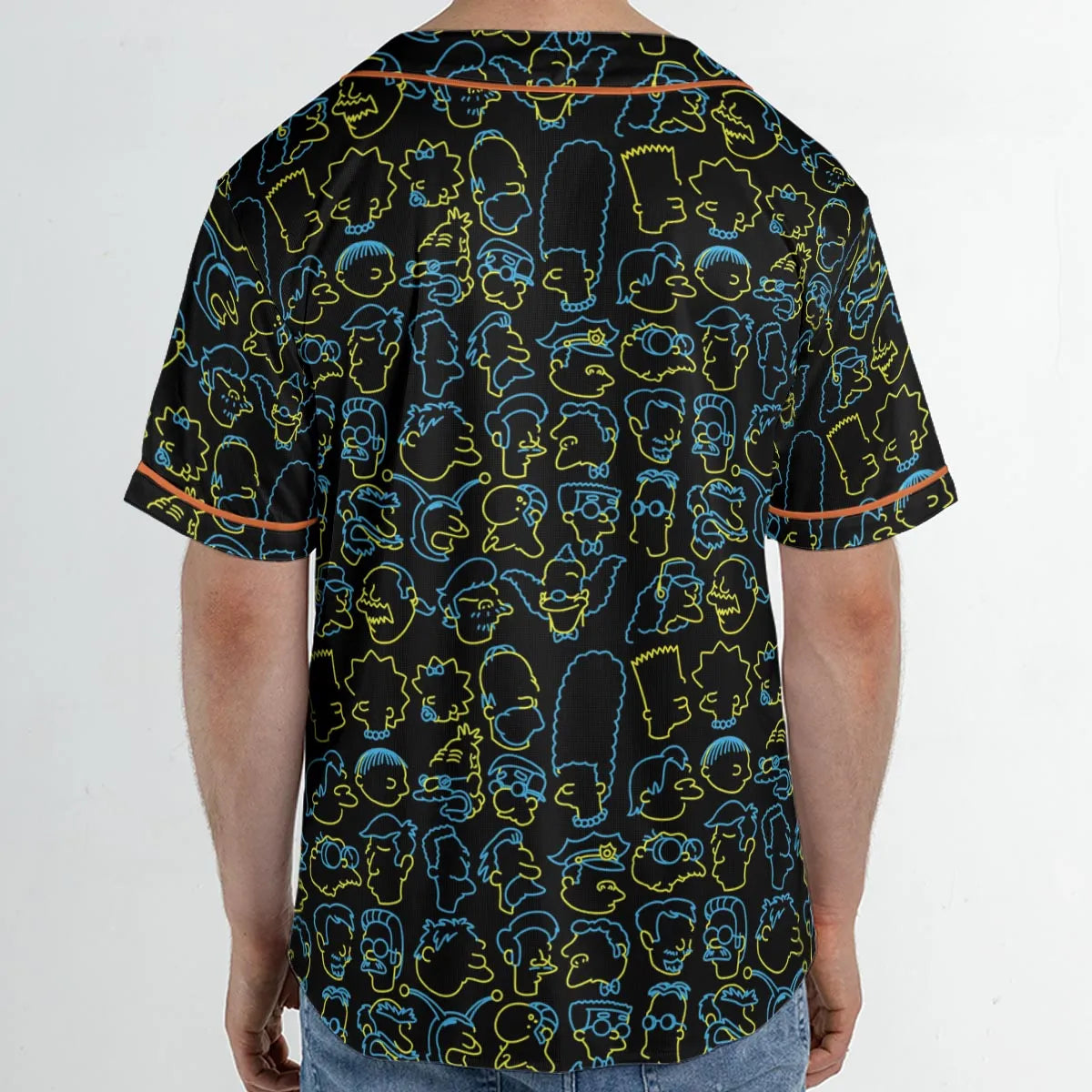The Simpsons Neon Unisex Baseball Jersey