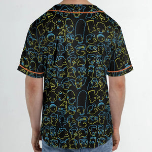 The Simpsons Neon Unisex Baseball Jersey