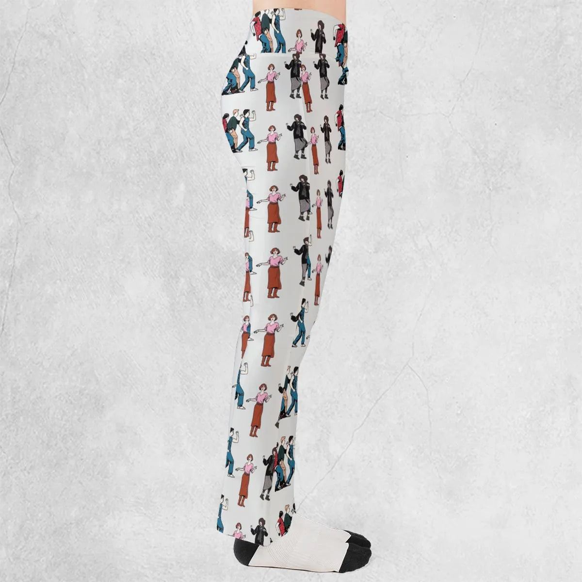 The Breakfast Club Characters Pattern Flare Leggings
