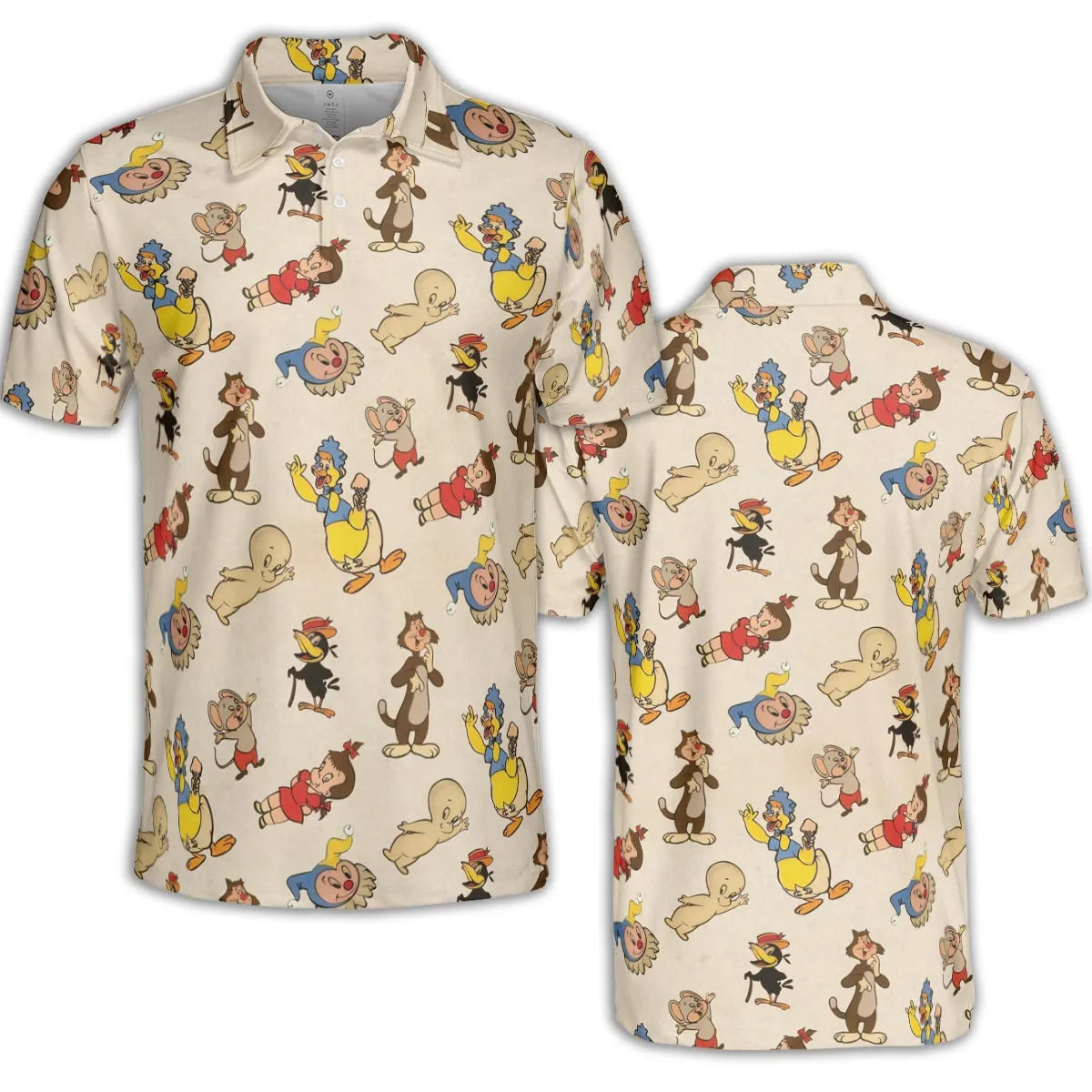 Harvey TV Stars Cartoon Characters AOP Men/Women Polo Shirt