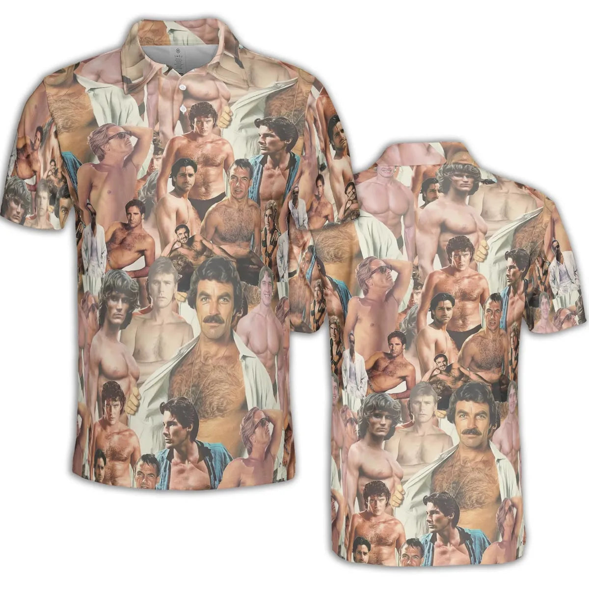 Vintage Hunks of The 80s AOP Men/Women Polo Shirt