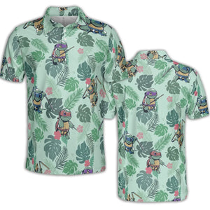 Teenage Mutant Ninja Squirtle AOP Men/Women Polo Shirt