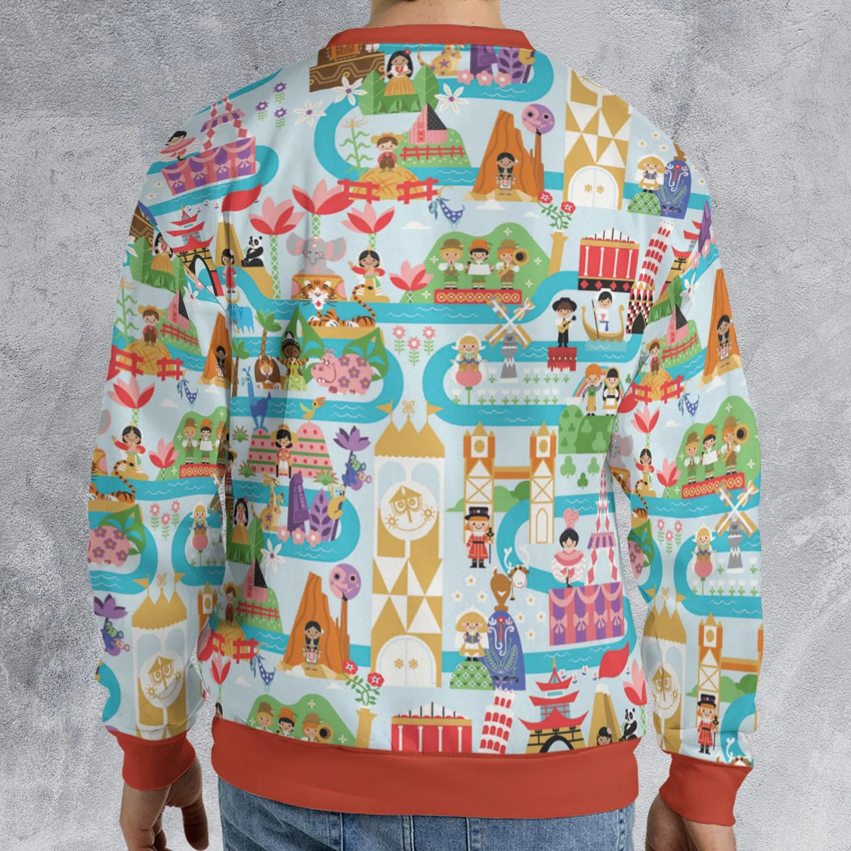 It's Small World Map All-over Print Sweatshirt