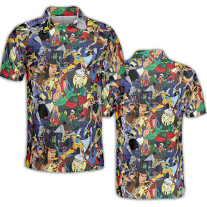 Super TV Heroes HB AOP Men/Women Polo Shirt