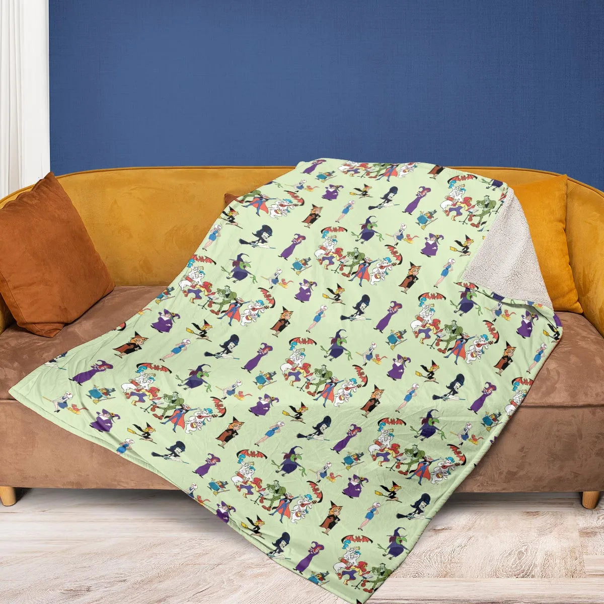 70s Witches Cartoon Characters Fleece Blanket