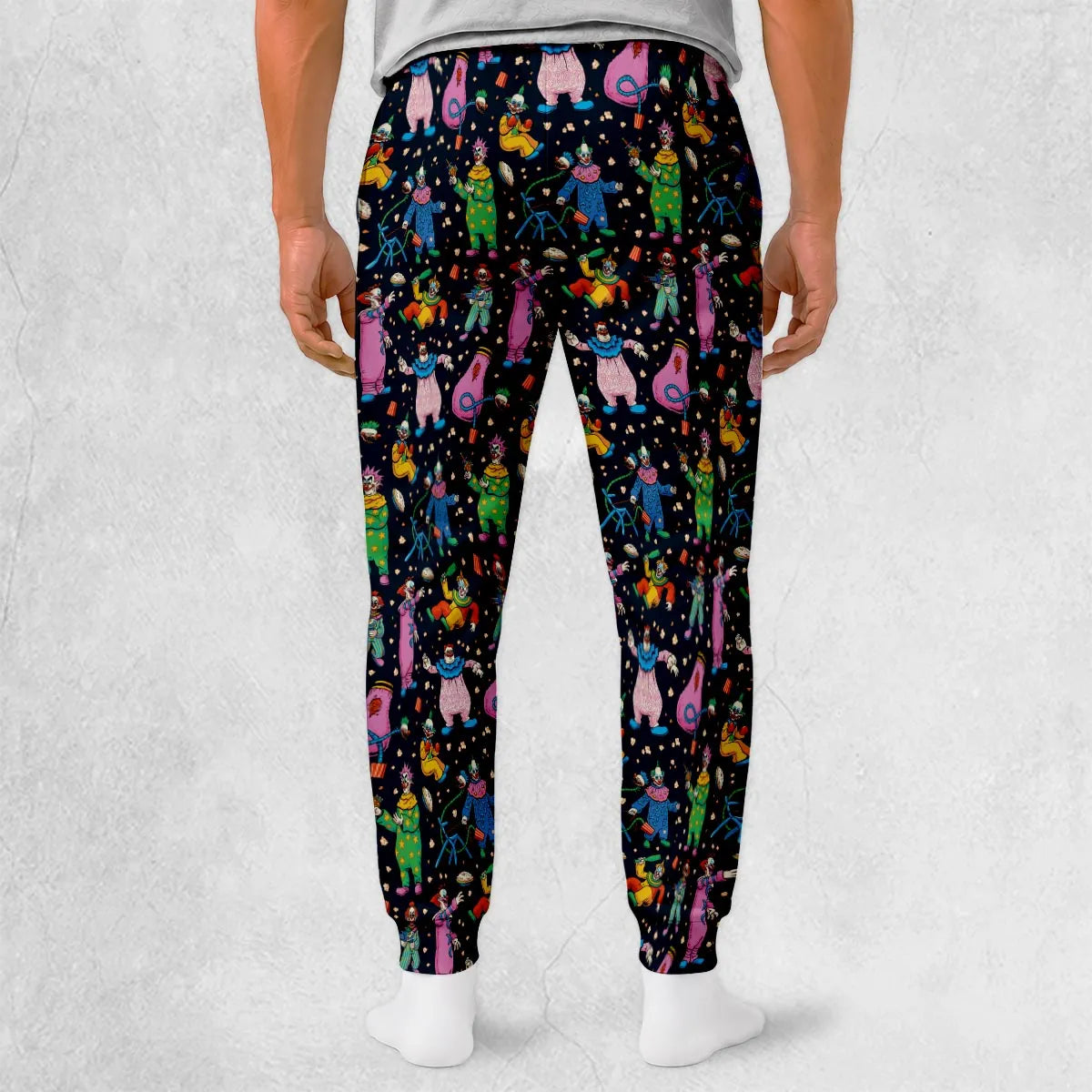 Clowns Popcorn Killer Klowns from Outer Space Pattern Sweatpants