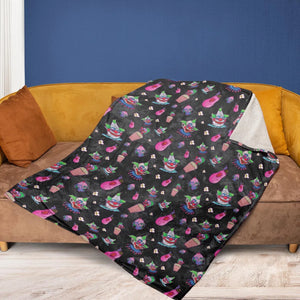 Space Horror Movie Killer Klowns Outer Fleece Blanket