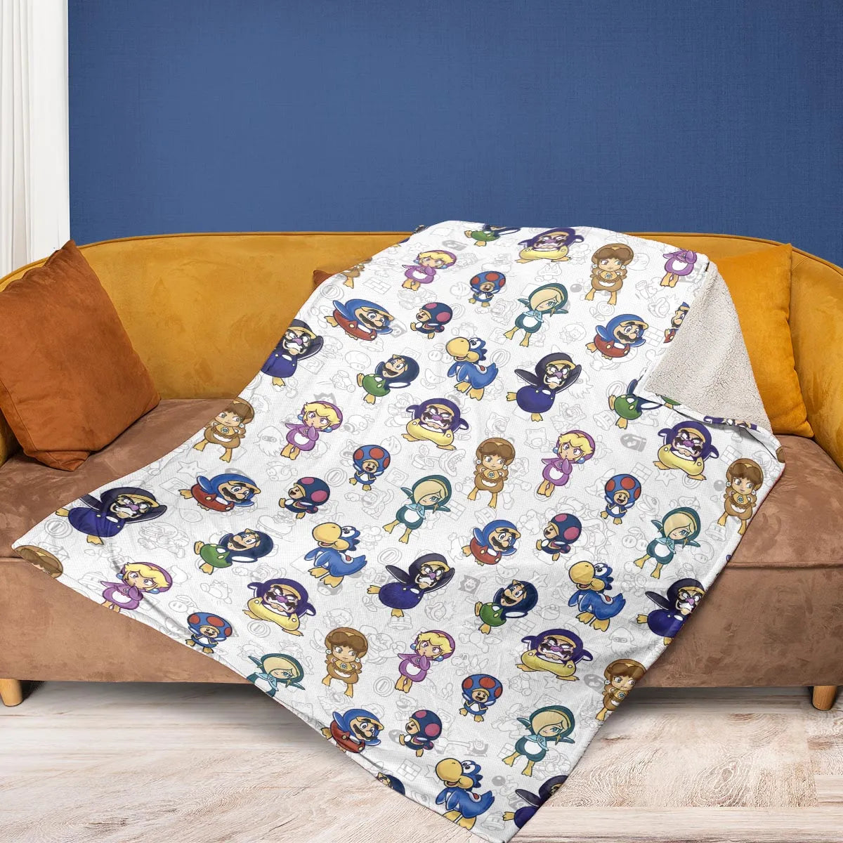 Penguin Party Super Mario Fleece Blanket