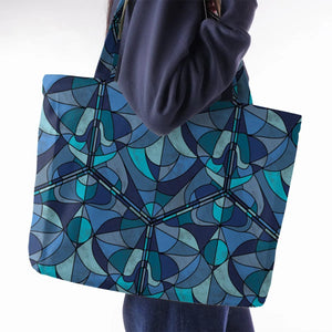 Stained Glass Monster RPG Large Tote Bag