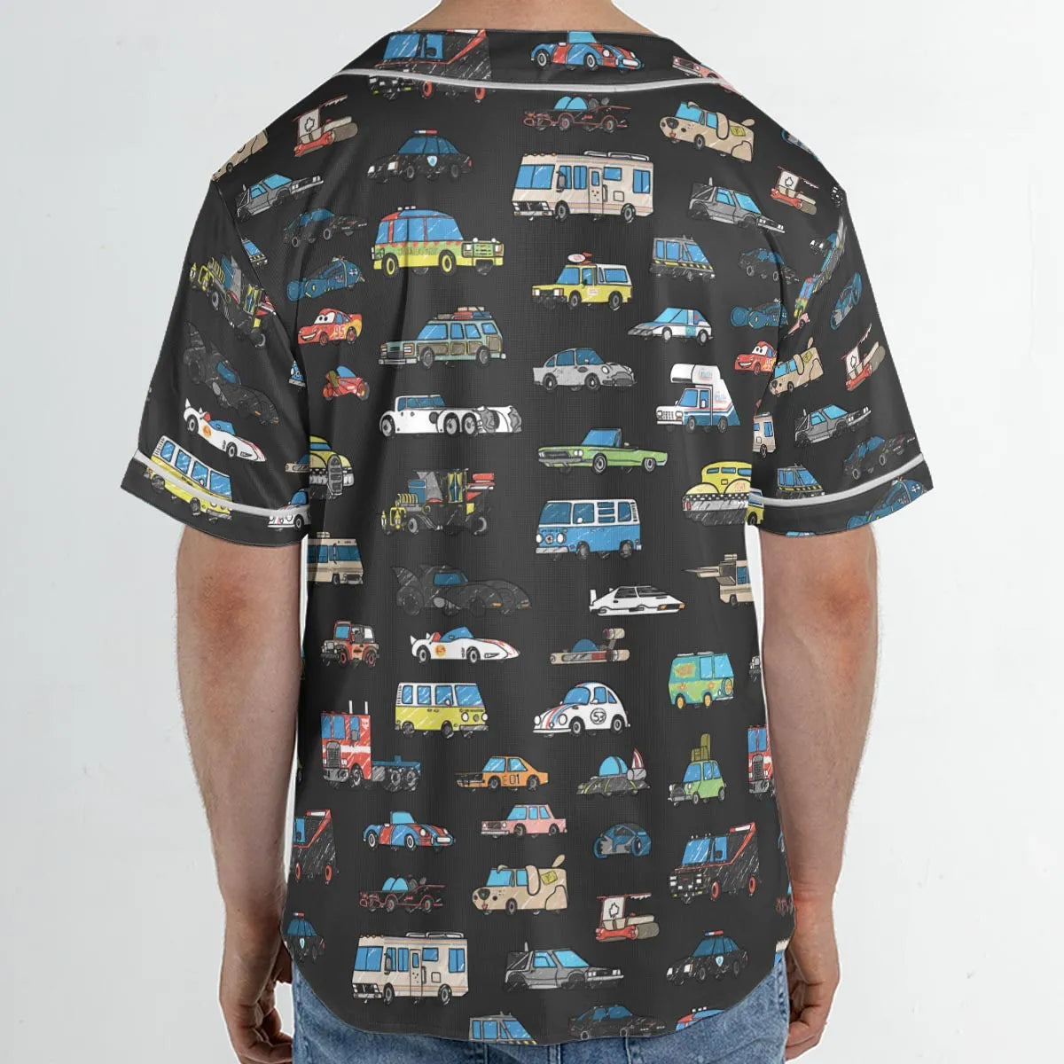 Movie Cars Pattern Unisex Baseball Jersey