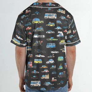 Movie Cars Pattern Unisex Baseball Jersey