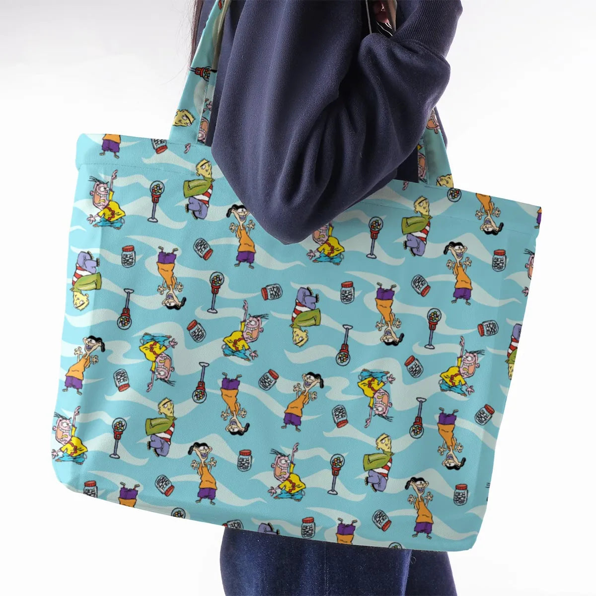 Quick Tips Regarding Ed, Edd, n Eddy Pattern Large Tote Bag