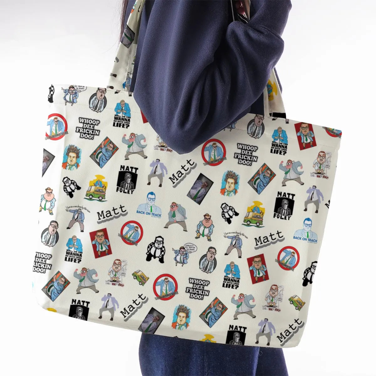 Chris Farley Matt Foley Motivational SNL Large Tote Bag