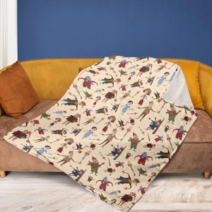 A Christmas Story Characters Fleece Blanket