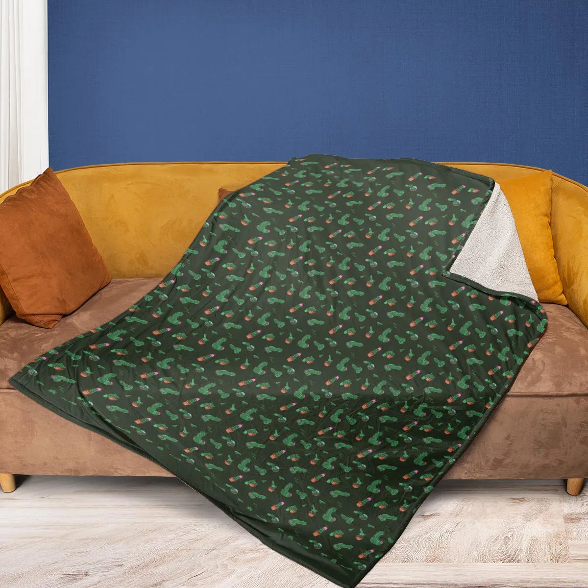 Funny Plants Pattern Fleece Blanket