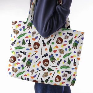 Joy Of Painting Bob Ross Large Tote Bag