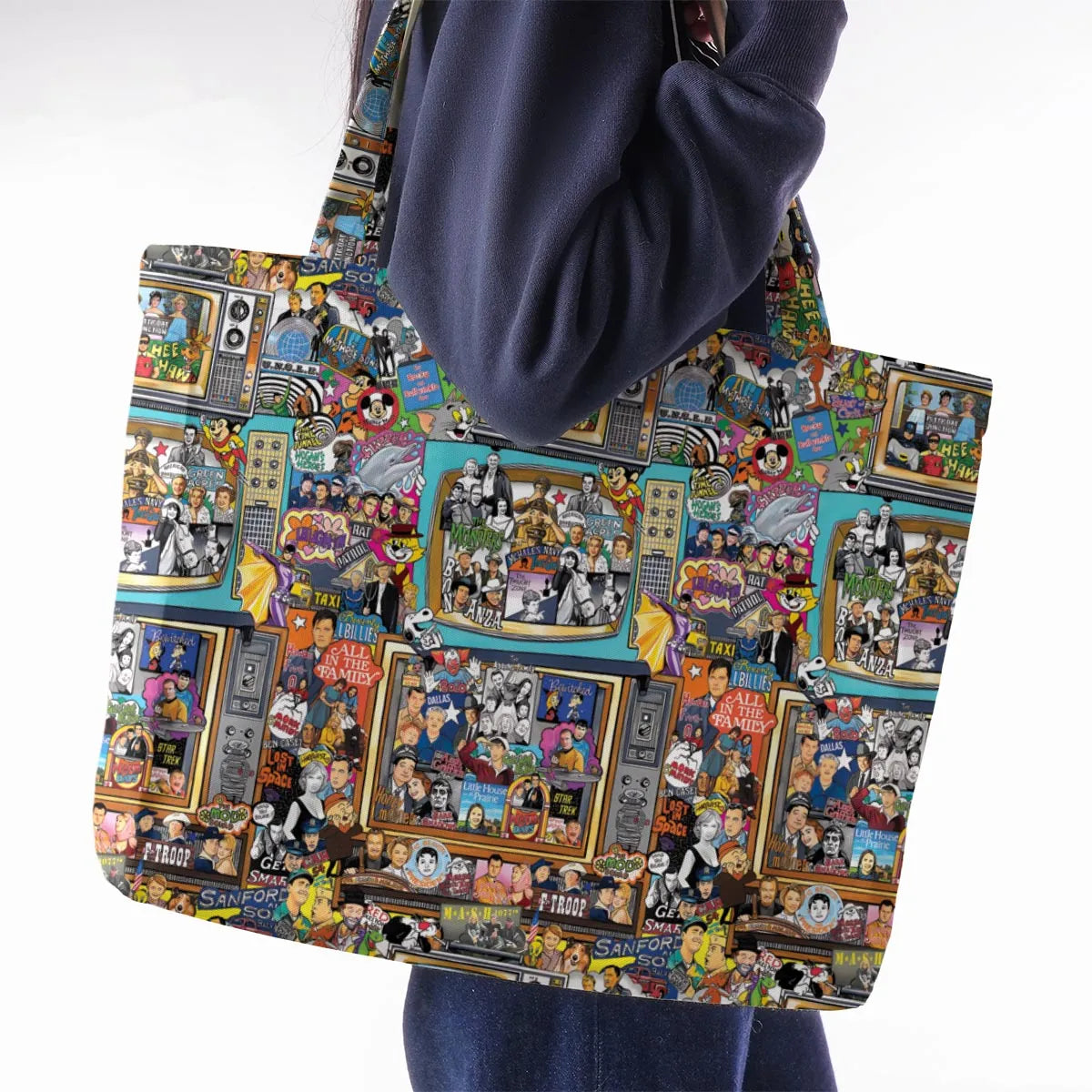 Timeless Memories of TV Large Tote Bag