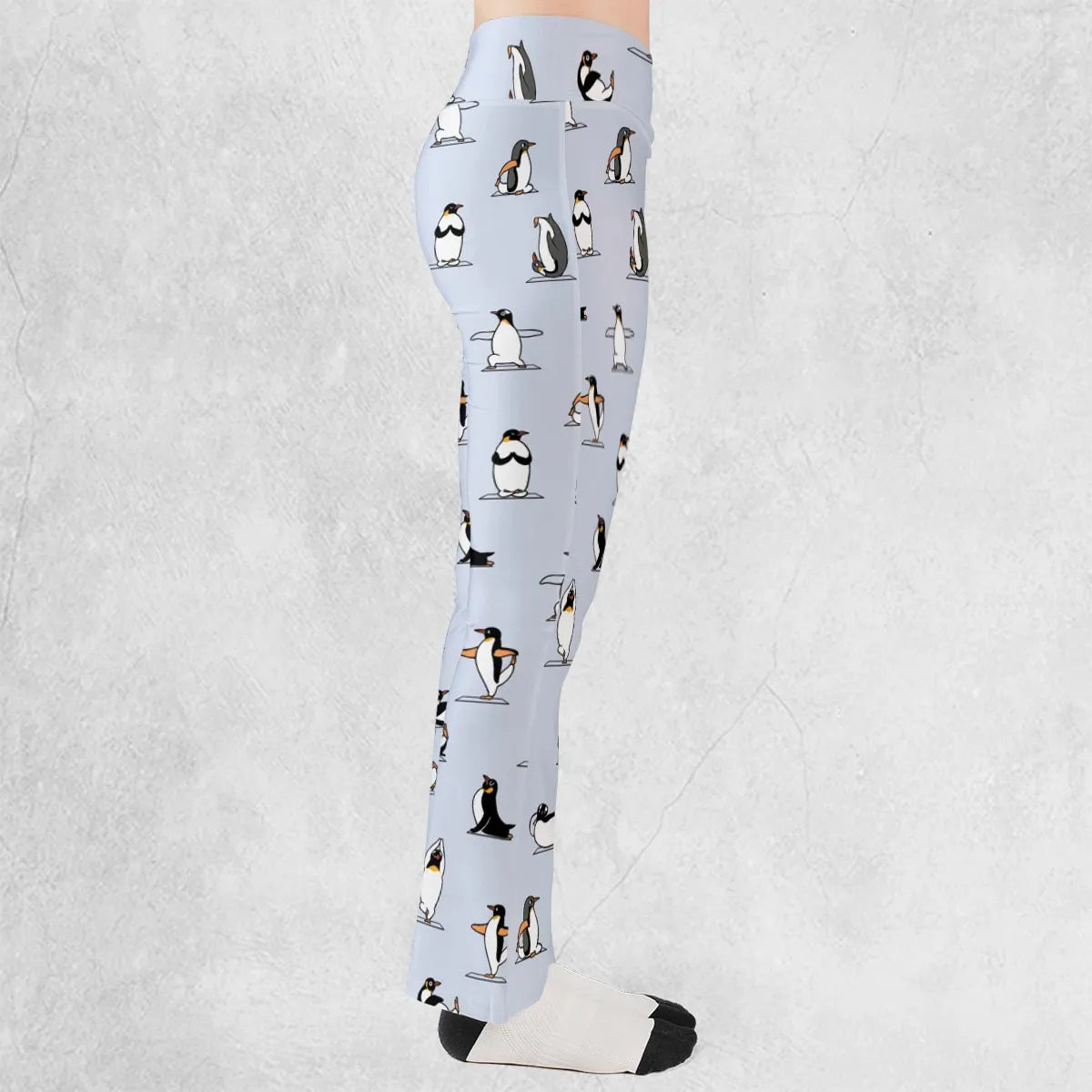 Penguin Yoga Pattern Flare Leggings