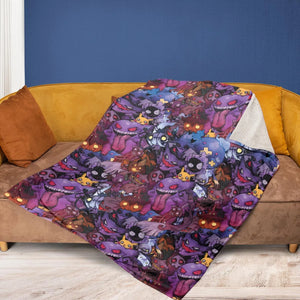 Scaries Poison Pokemon Fleece Blanket
