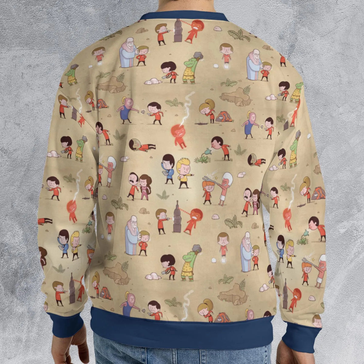 Pyramid America Star Trek Characters All-over Print Sweatshirt