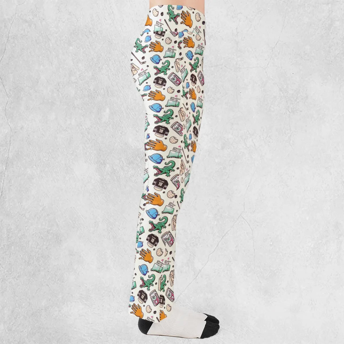 Happy Gilmore Pattern Flare Leggings