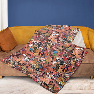 90s Professional Wrestlers Fleece Blanket