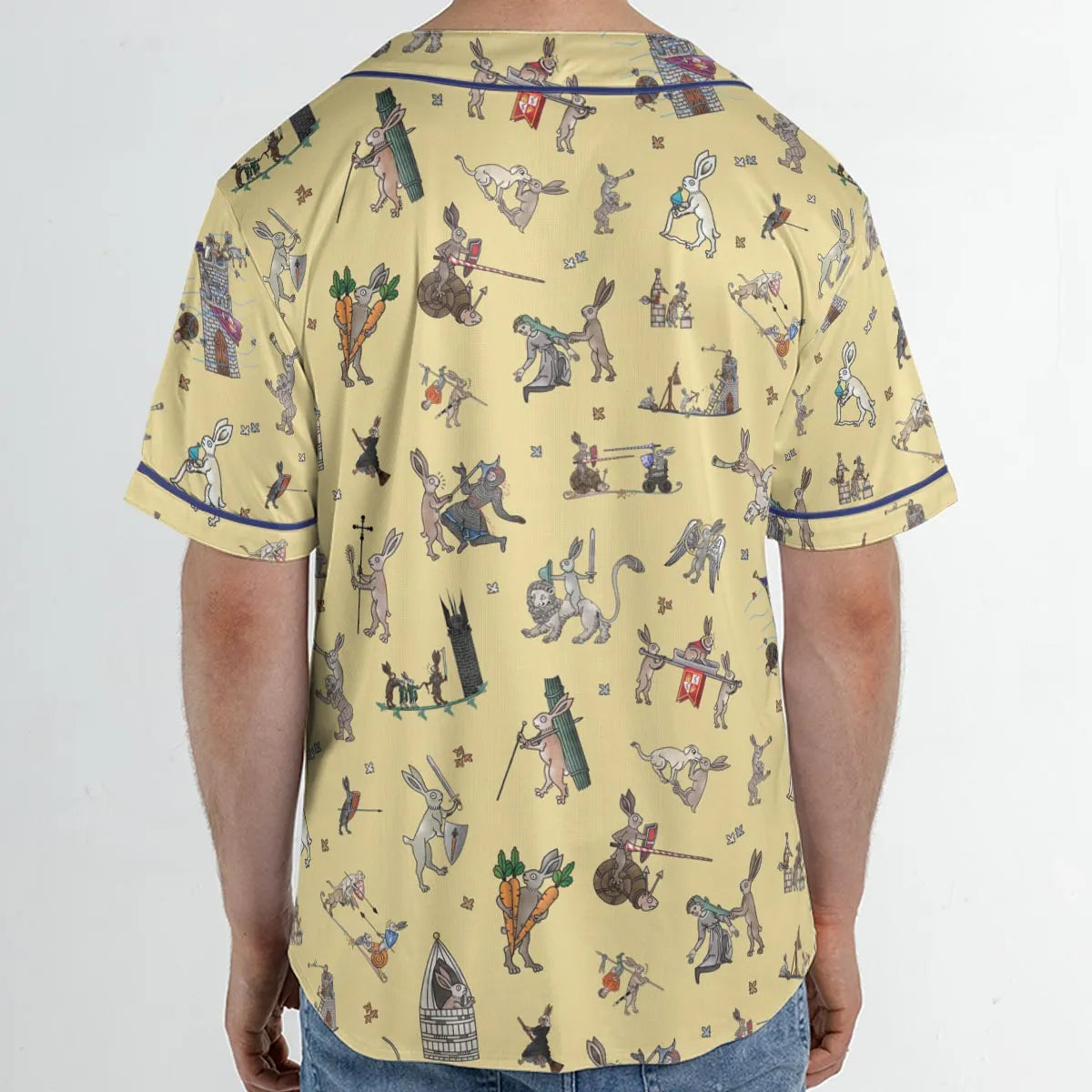 Killer Rabbit The Medieval Marginalia Unisex Baseball Jersey