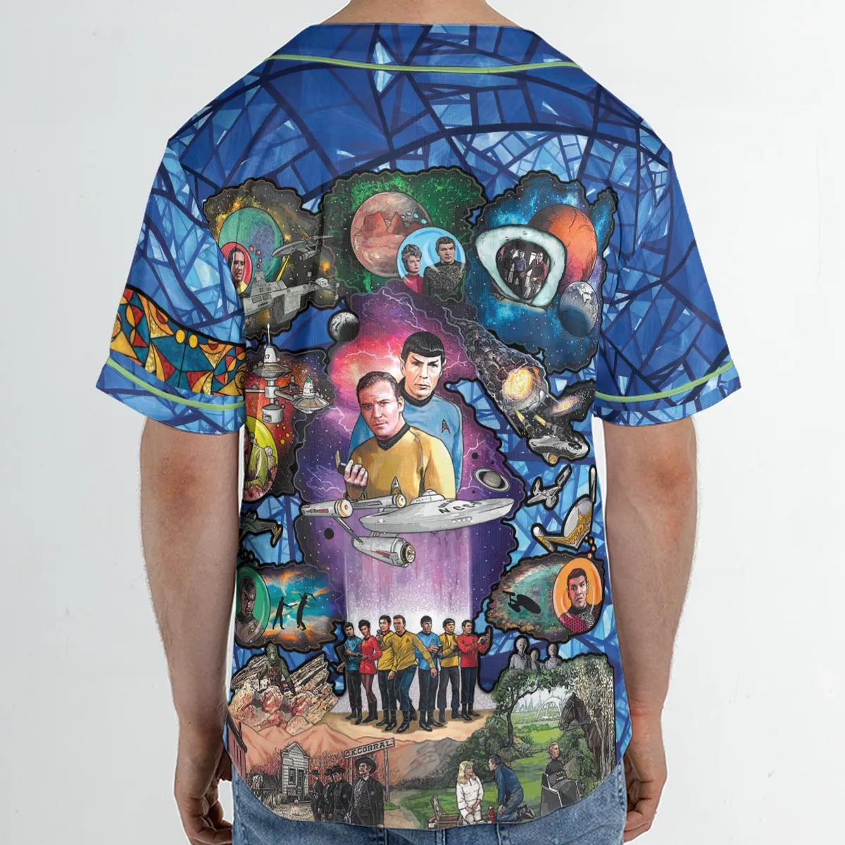 The Beginning Star Trek Pattern Unisex Baseball Jersey