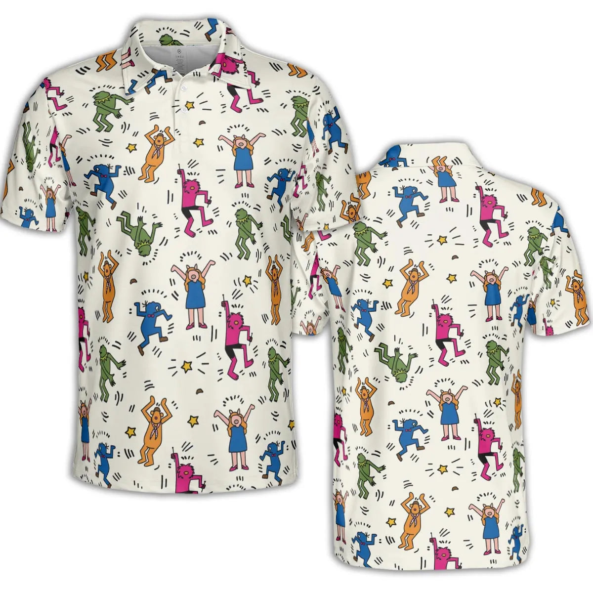 Dancing Muppets The Muppets Characters AOP Men/Women Polo Shirt