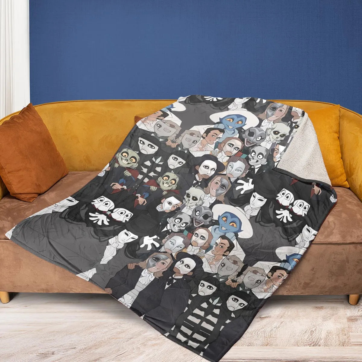 Faces The Phantom of Opera Fleece Blanket