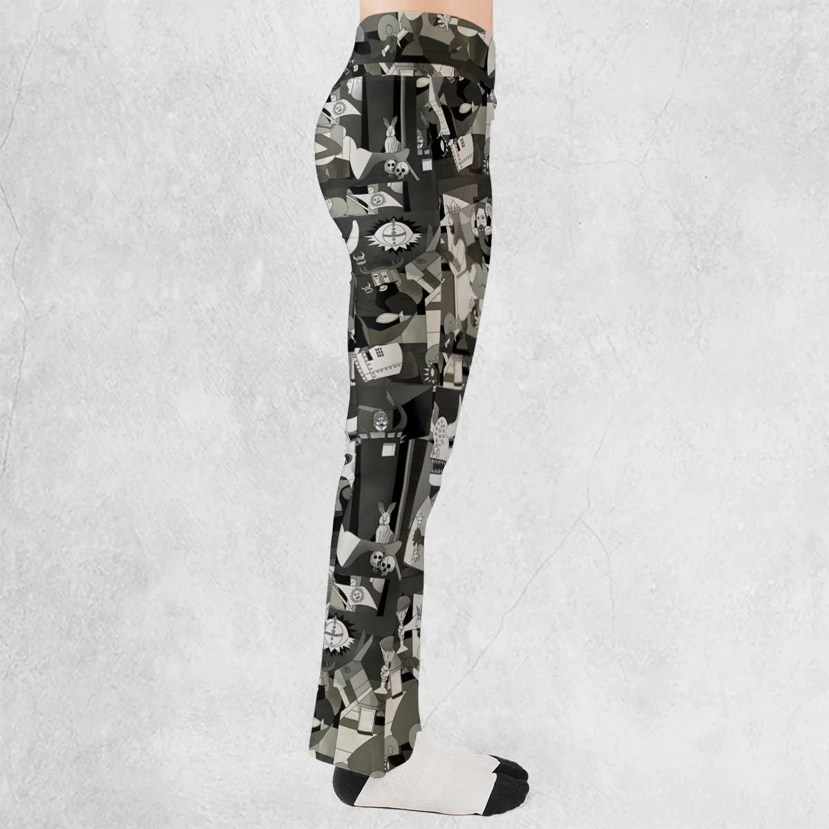 Monty Picasso Style Art Flare Leggings